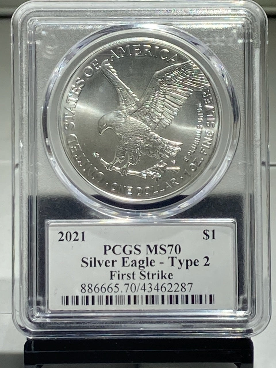 2021 $1 PCGS MS70 SILVER EAGLE - TYPE 2 SIGNED BY THOMAS CLEVELAND - Goldstar Mint 