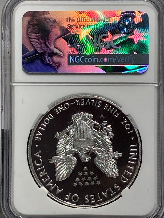 2017 W $1 SILVER EAGLE NGC PR70 ULTRA CAMEO SIGNED BY MIKE CASTLE- 225TH ANNV. US MINT - Goldstar Mint 