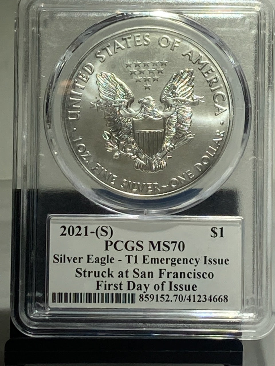 2021 PCGS MS70 T-1 EMERGENCY ISSUE STRUCK AT SAN FRANCISCO FDI JOHN DANNREUTHER SIGNATURE - Goldstar Mint 