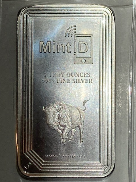 .999 FINE SILVER -5 OZ BAR- BUFFALO DESIGN - Goldstar Mint 